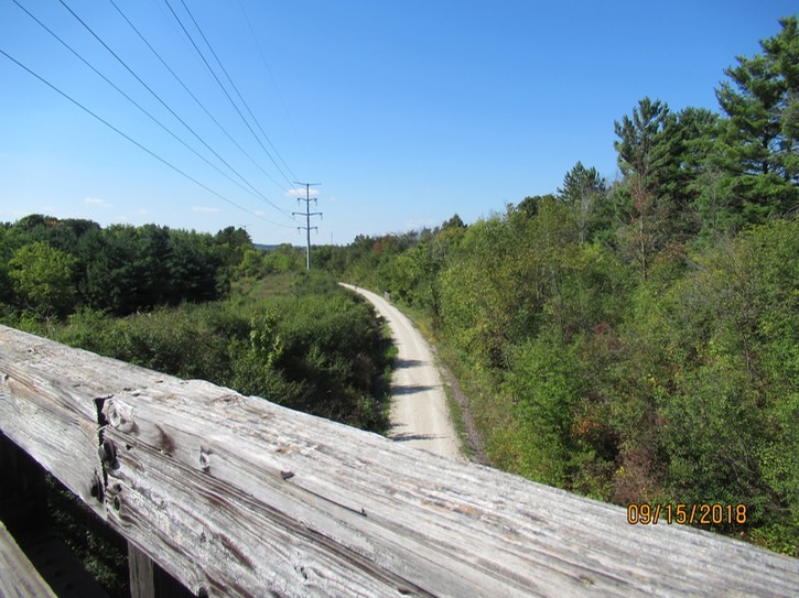 West Bend Trail under Wooden Bridge